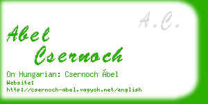 abel csernoch business card